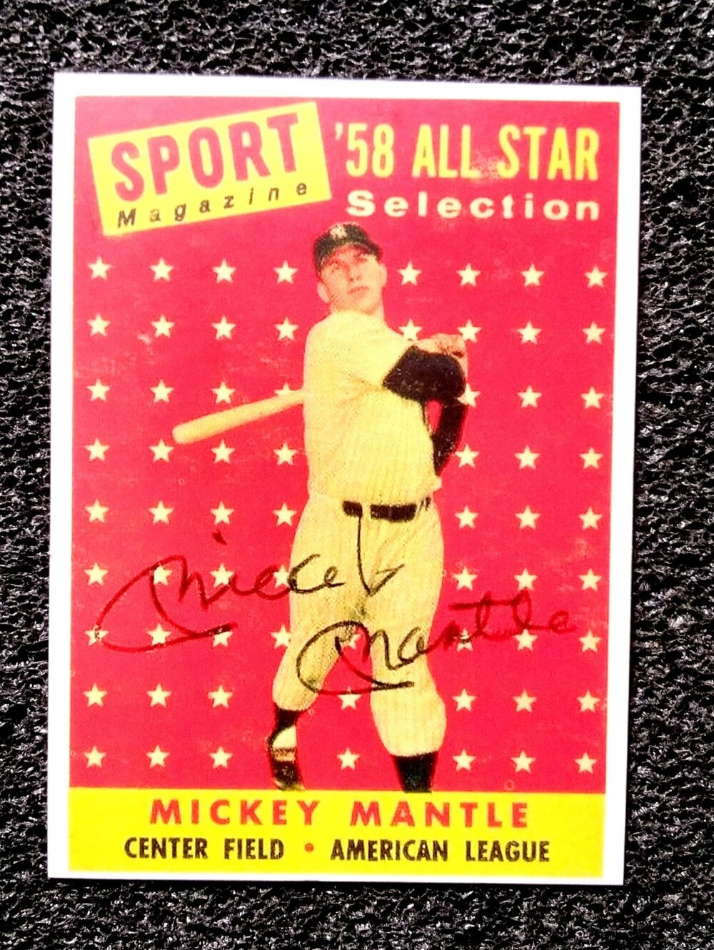 Mickey Mantle New York Yankees '58 All Star Trading Card